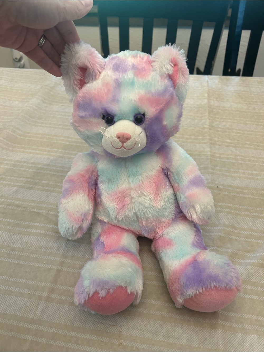Build-A-Bear Pastel Multicolor Bear Plush - Pink, Purple, Blue, Mint